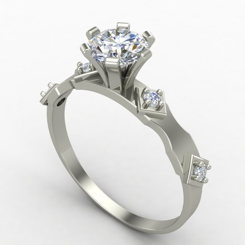 Silver Solitaire Ring for Wedding Proposal