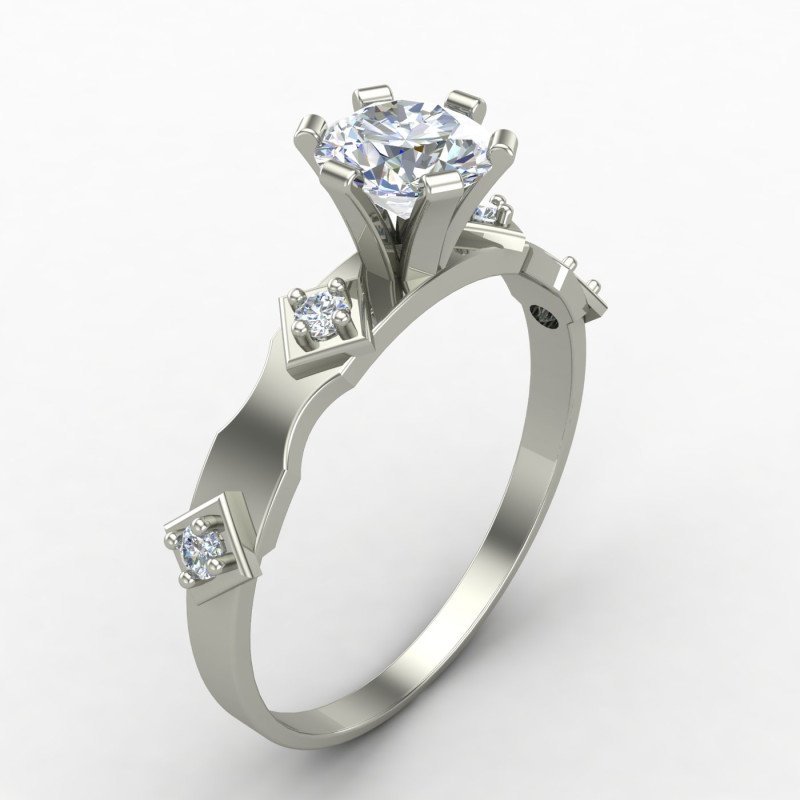 Silver Solitaire Ring for Wedding Proposal