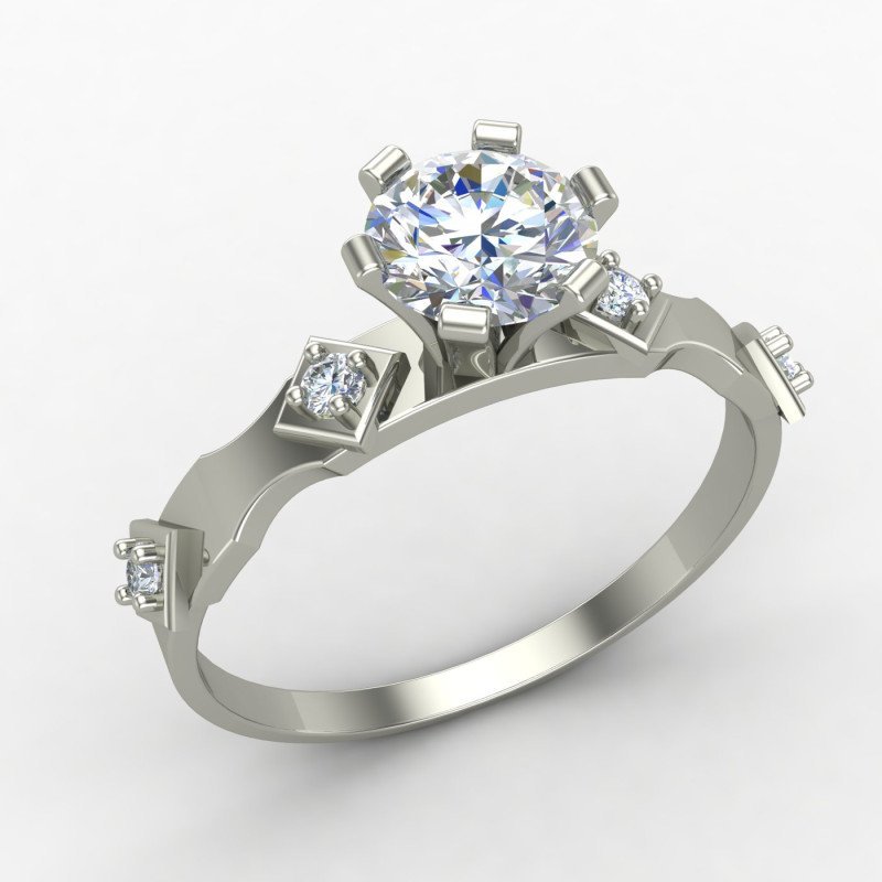 Silver Solitaire Ring for Wedding Proposal