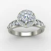 Silver Solitaire Ring with Round Cut Stone