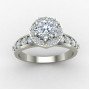 Silver Solitaire Ring with Round Cut Stone