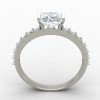 Princess Cut Solitaire Silver Ring