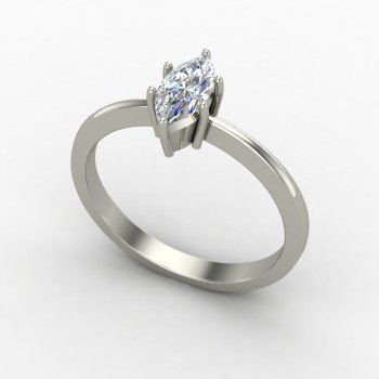 Marquise-Cut Diamond Solitaire Ring