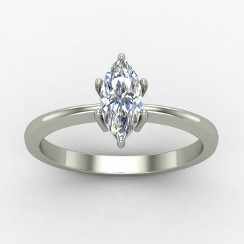 Marquise-Cut Diamond Solitaire Ring Marquise-Cut Diamond Solitaire Ring