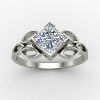 Princess-Cut Solitaire Engagement Ring