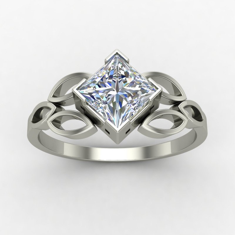 Princess-Cut Solitaire Engagement Ring