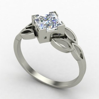 Princess-Cut Solitaire Engagement Ring Princess-Cut Solitaire Engagement Ring