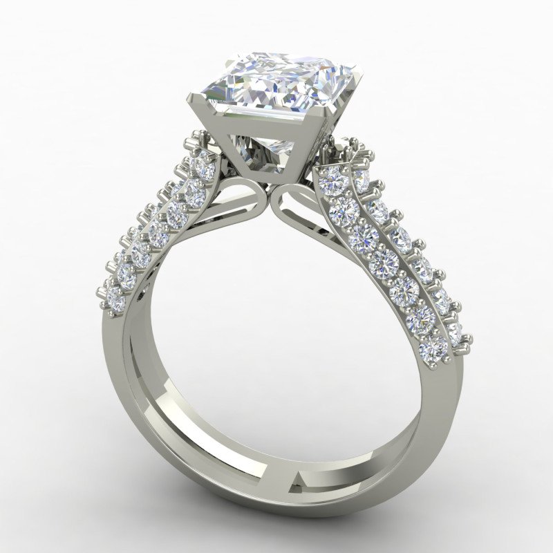 Princess-Cut Solitaire Wedding Ring