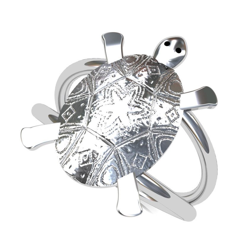 Silver Tortoise Ring