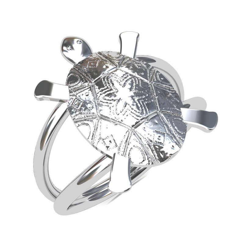 Silver Tortoise Ring