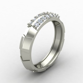 Unisex Silver Band Ring