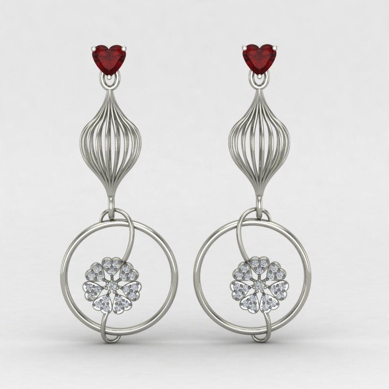 Bridal Silver Earring