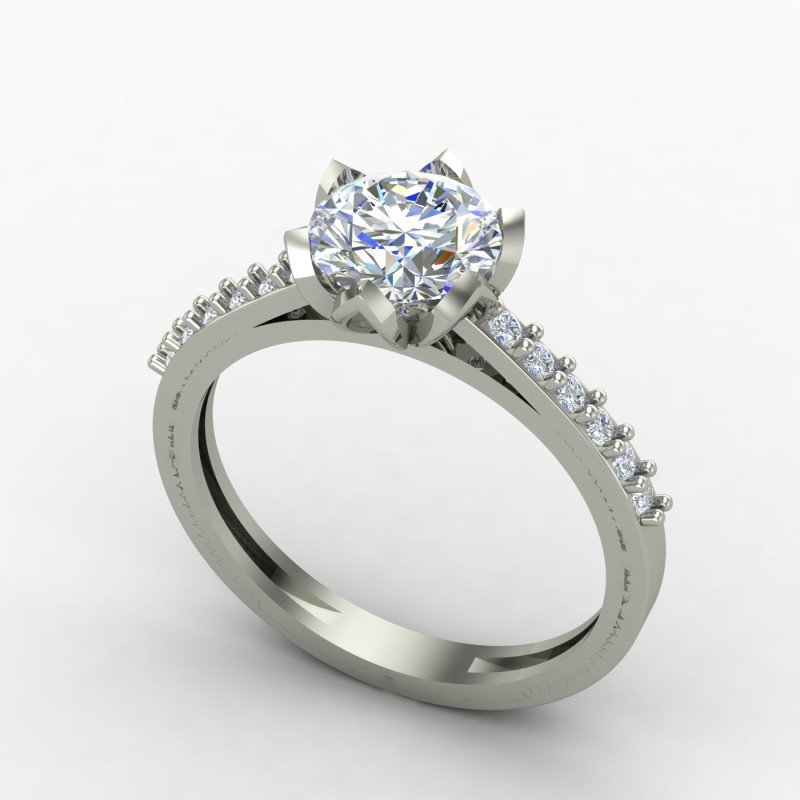 Silver Solitaire Ring with Cubic Zirconia Silver Solitaire Ring with Cubic Zirconia