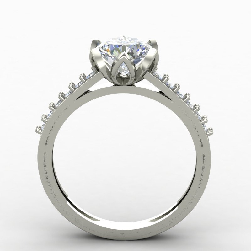 Silver Solitaire Ring with Cubic Zirconia Silver Solitaire Ring with Cubic Zirconia