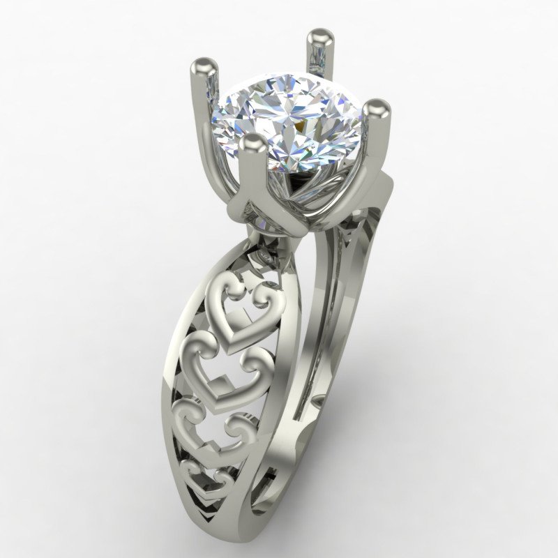 Solitaire Silver Ring