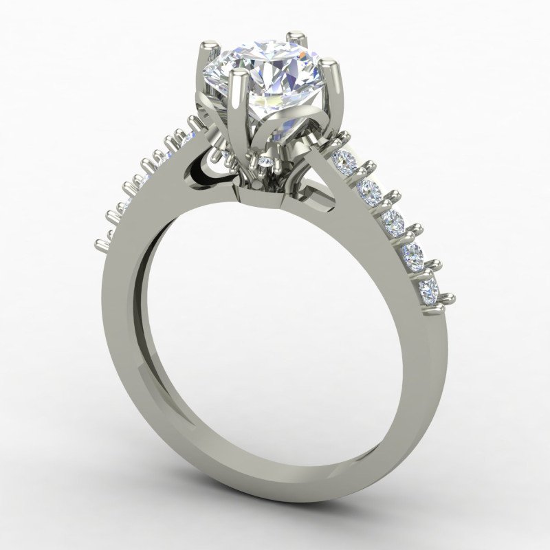 Silver Solitaire Ring