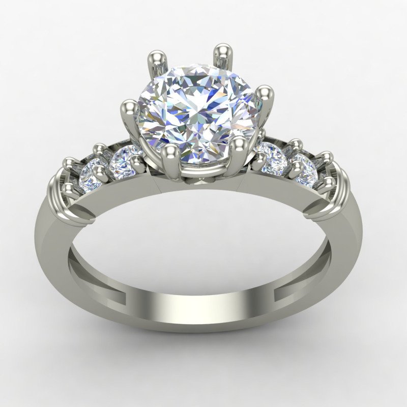 Thin Band Solitaire Engagement Ring