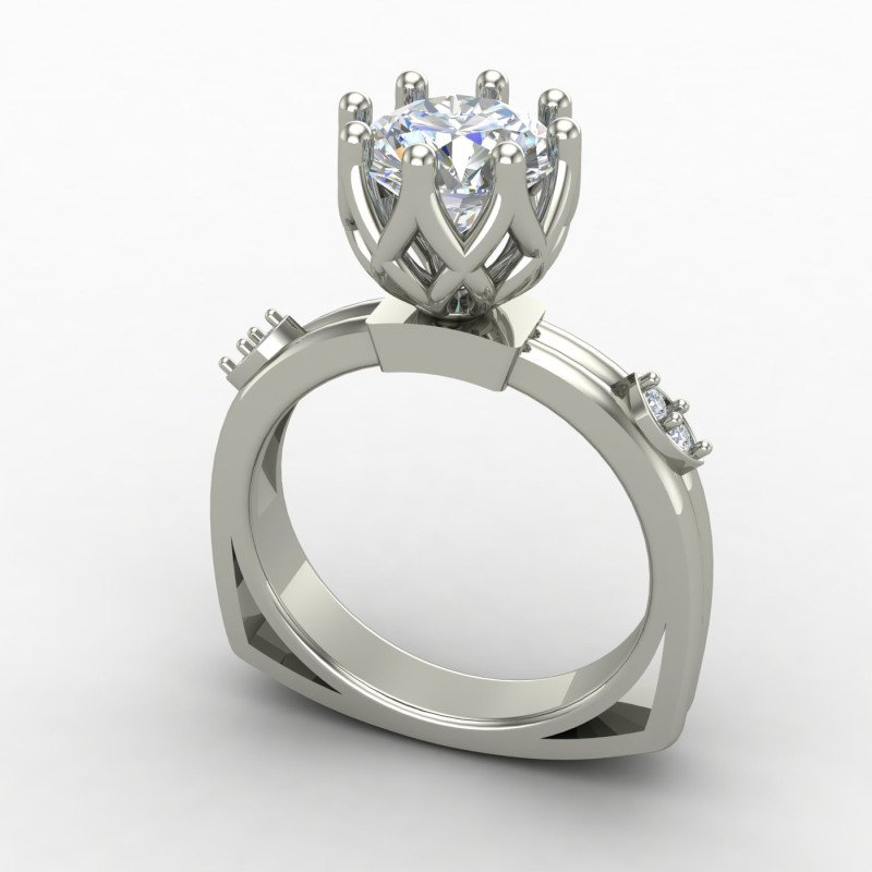 Sterling Silver Solitaire Ring