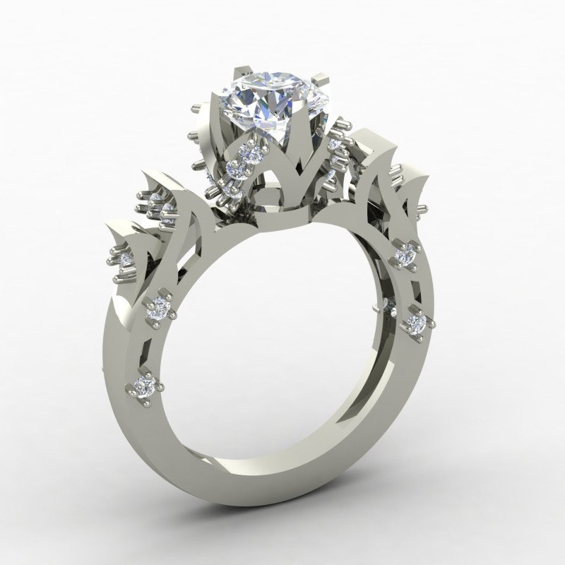 Preset Solitaire Ring