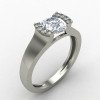 Vintage Style Solitaire Silver Ring