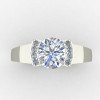 Vintage Style Solitaire Silver Ring