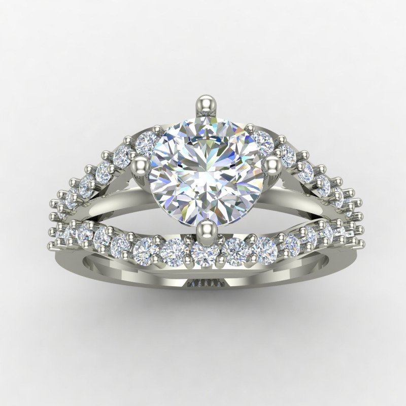 Soliyaire Silver Ring with Cubic Zirconia Stone