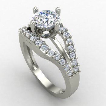 Soliyaire Silver Ring with Cubic Zirconia Stone Soliyaire Silver Ring with Cubic Zirconia Stone