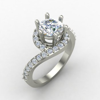 Cross Solitaire Ring