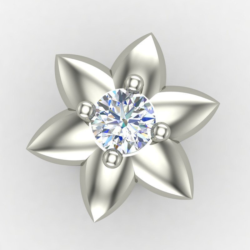 Star Screw Silver Nose Pin