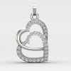 Double Heart Valentine Pendant