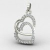 Double Heart Valentine Pendant