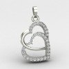 Double Heart Valentine Pendant