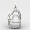 Double Heart Valentine Pendant