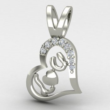I Love U Heart Pendant
