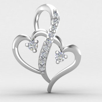 Double Heart Stylist Pendant