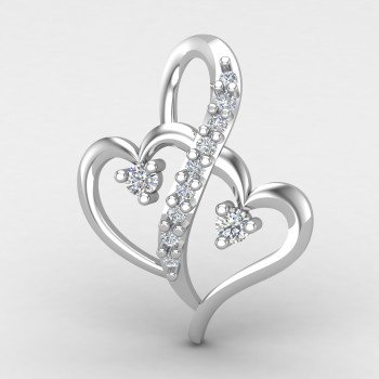 Double Heart Stylist Pendant
