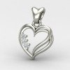 Three Stone Heart Pendant Three Stone Heart Pendant