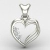 Three Stone Heart Pendant Three Stone Heart Pendant