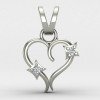 Women Heart Silver Pendant Women Heart Silver Pendant