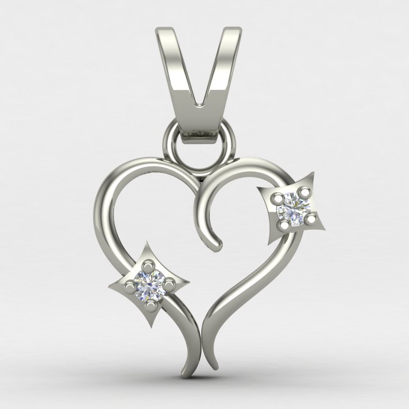 Women Heart Silver Pendant Women Heart Silver Pendant