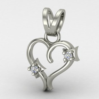 Women Heart Silver Pendant