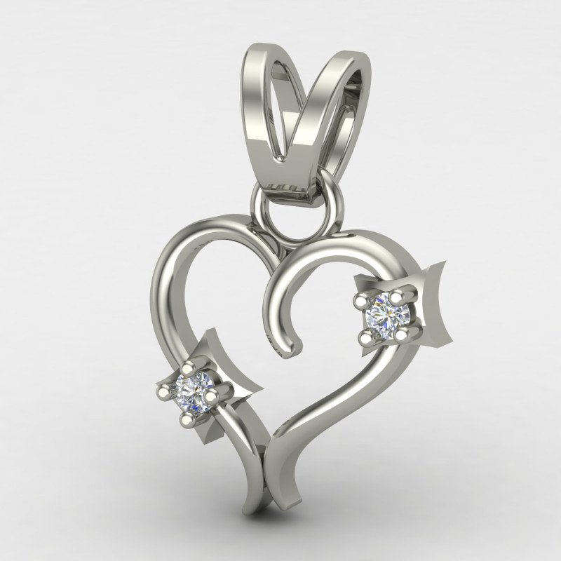 Women Heart Silver Pendant Women Heart Silver Pendant