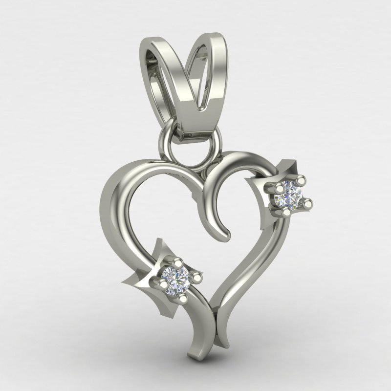 Women Heart Silver Pendant Women Heart Silver Pendant