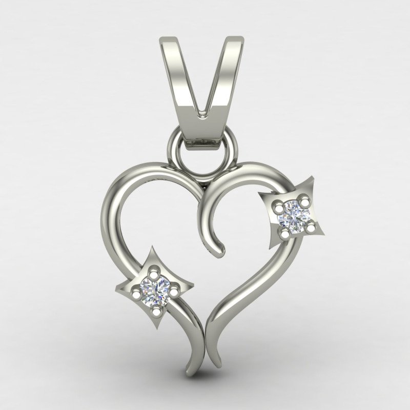 Women Heart Silver Pendant Women Heart Silver Pendant