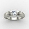 Wedding Silver Solitaire Ring
