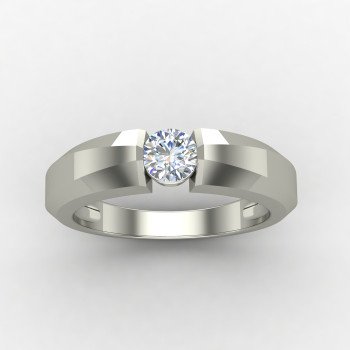 Wedding Silver Solitaire Ring Wedding Silver Solitaire Ring