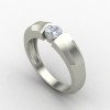 Wedding Silver Solitaire Ring
