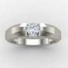 Wedding Silver Solitaire Ring
