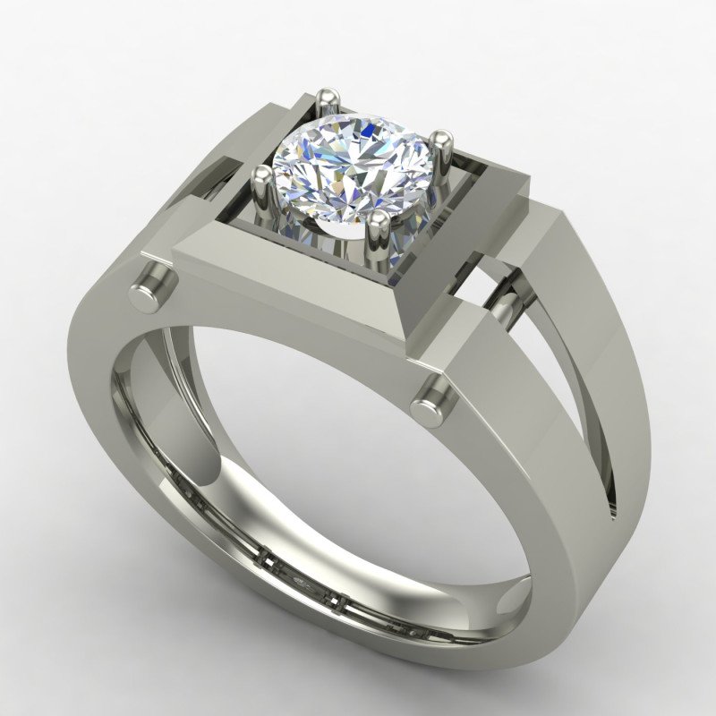 Solitaire Gents Wedding Ring Solitaire Gents Wedding Ring
