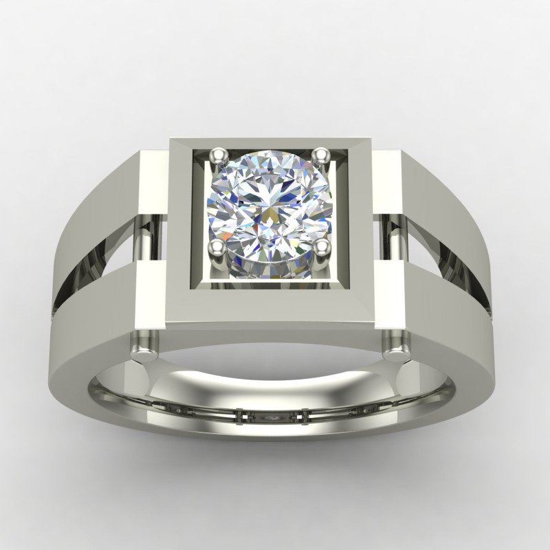 Solitaire Gents Wedding Ring Solitaire Gents Wedding Ring